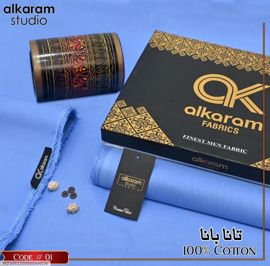 Cotton Unstitched Suit Sky Blue Summer Eid & Wedding Formal Wear
