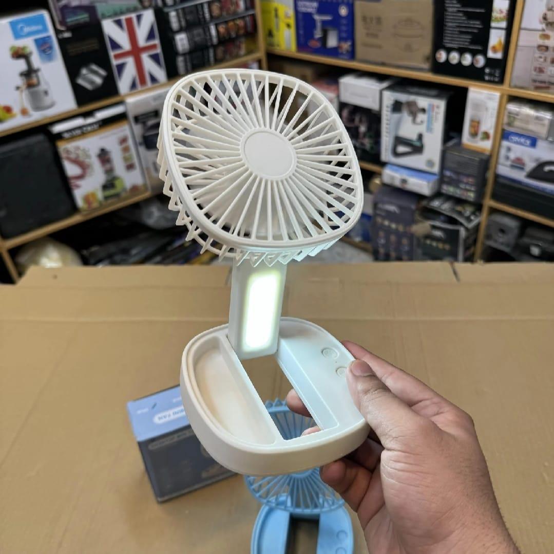 Ice Cube Cooling Desk Fan Portable White