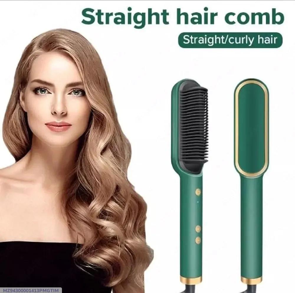 Green Hair Comb for Straight Curly Hair at Home