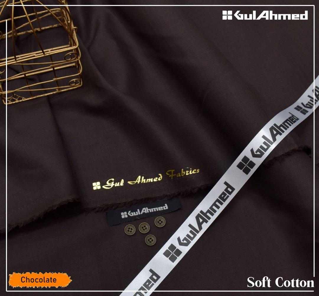 Men Cotton Plain Suit Chocolate Brown Summer Wear