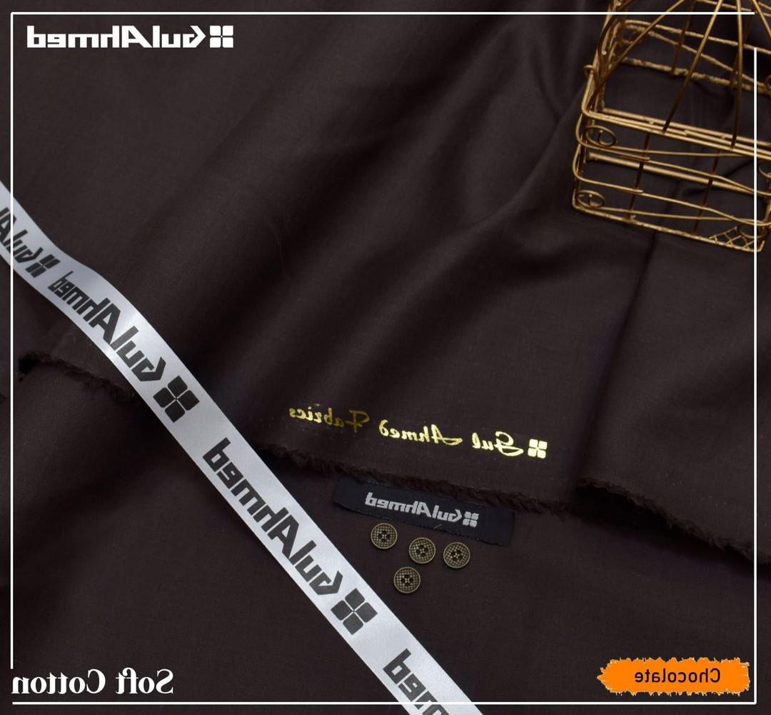 Men Cotton Plain Suit Chocolate Brown Summer Wear