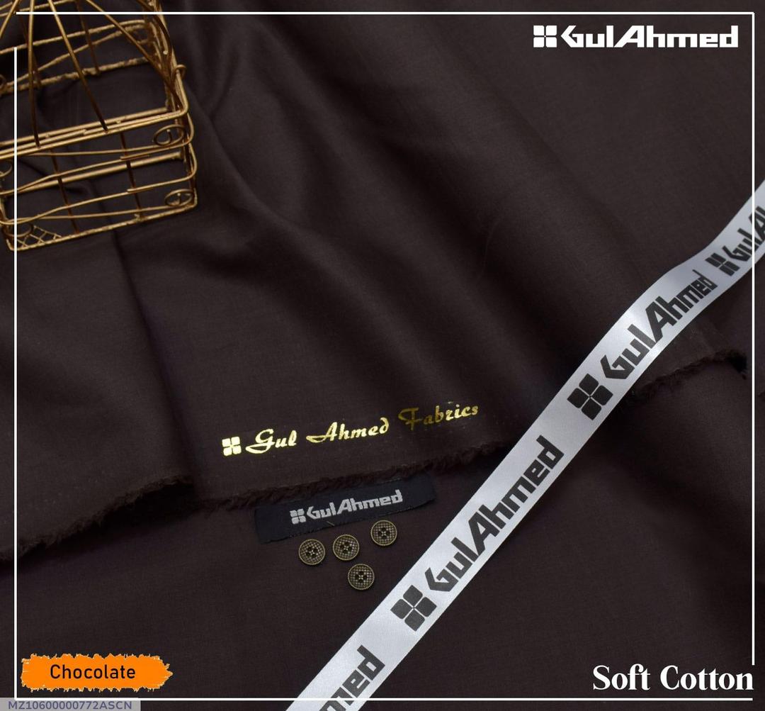 Men Cotton Plain Suit Chocolate Brown Summer Wear