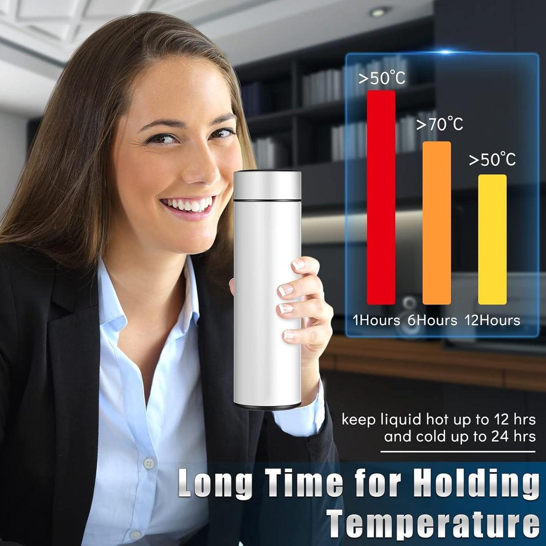 Insulated Stainless Steel Water Bottle with Digital Temp Display