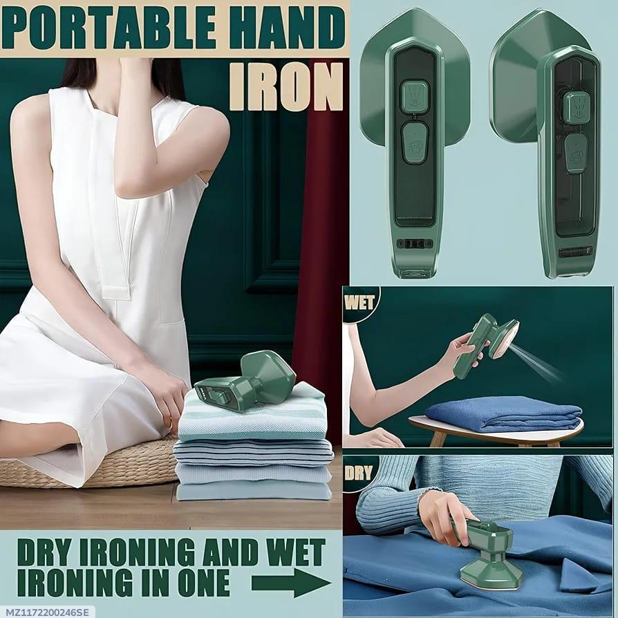 Foldable Steam Iron Green ABS Plastic