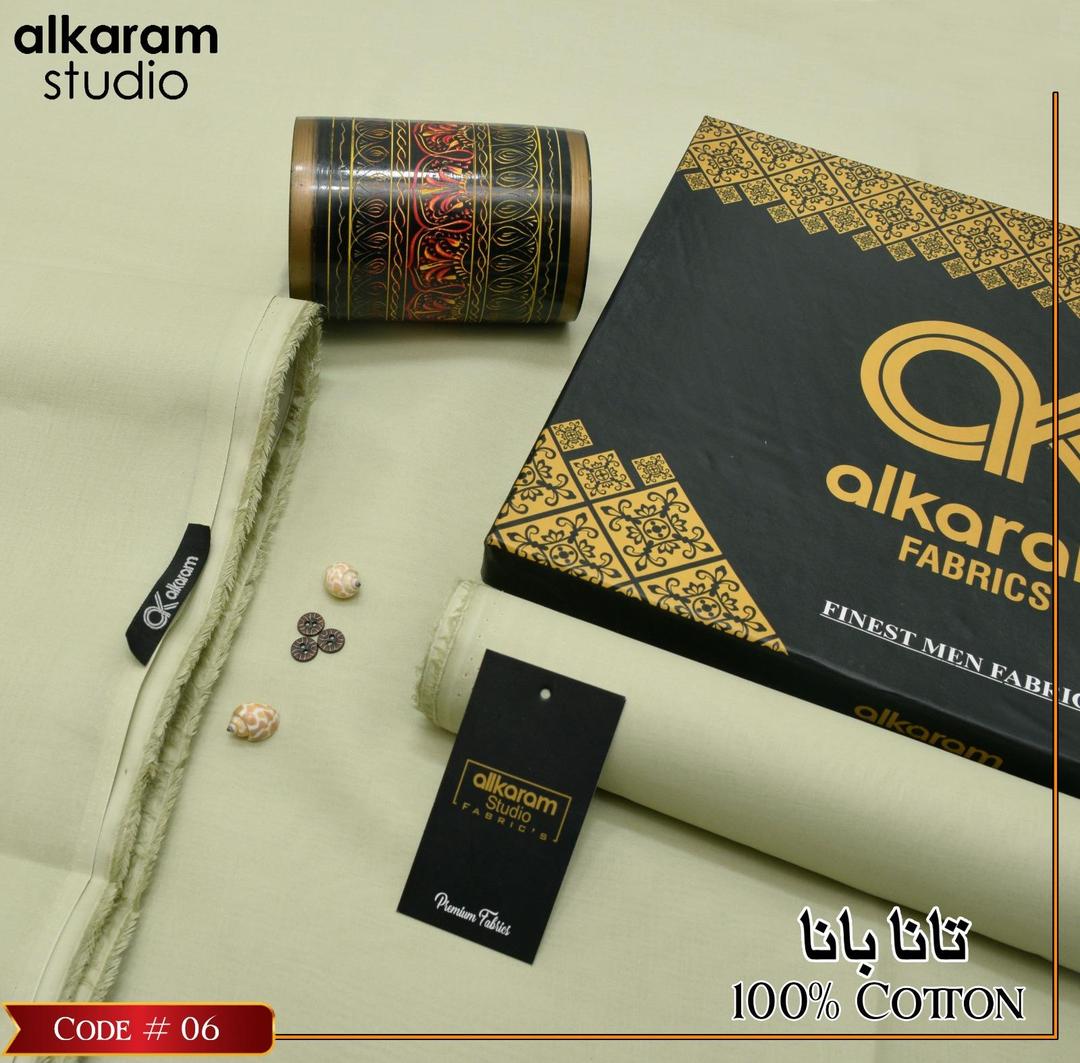 Cotton Plain Pista Green Suit for Eid & Weddings