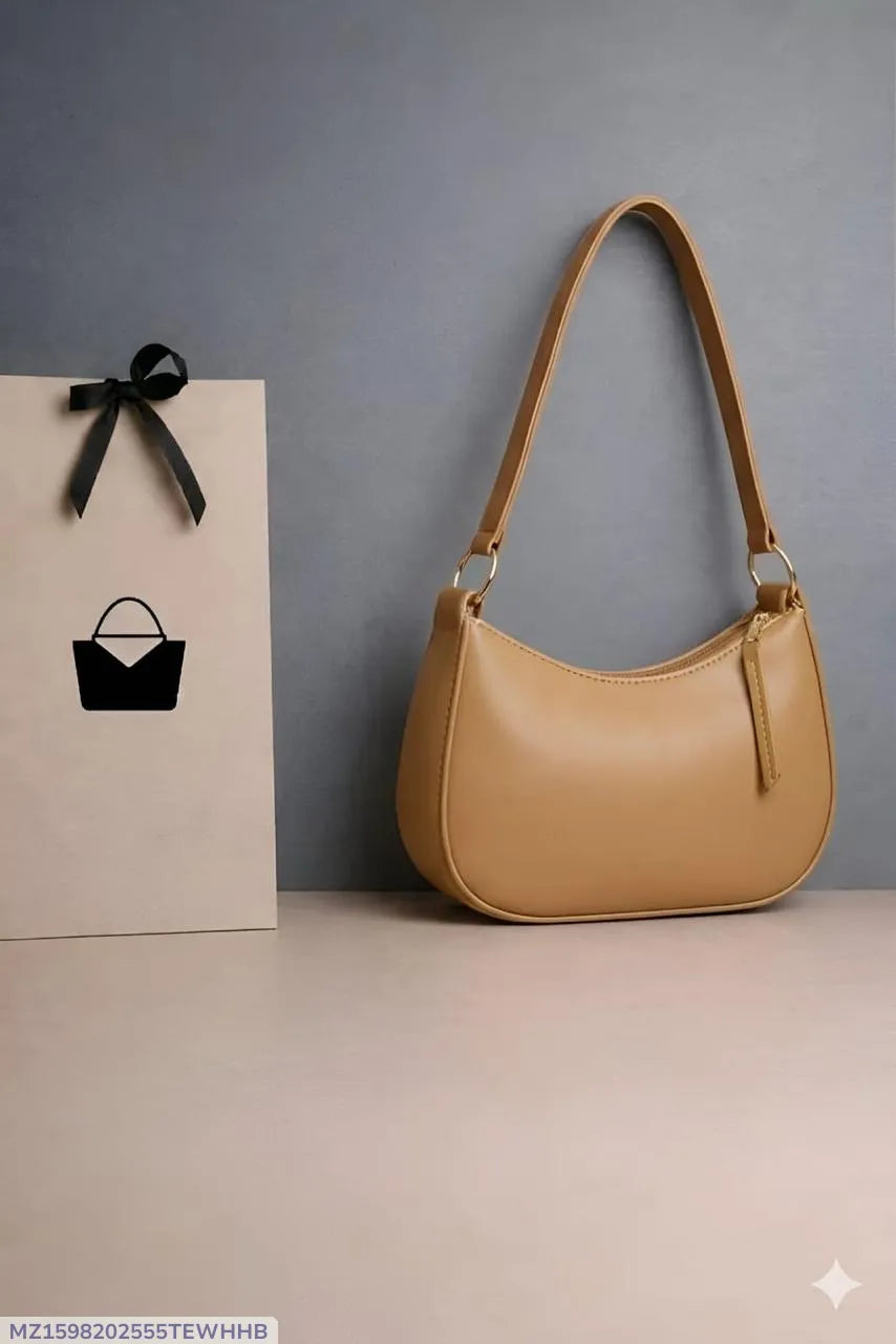 Women's Leather Shoulder Bag Black Blue Maroon Pink Beige 9x11"