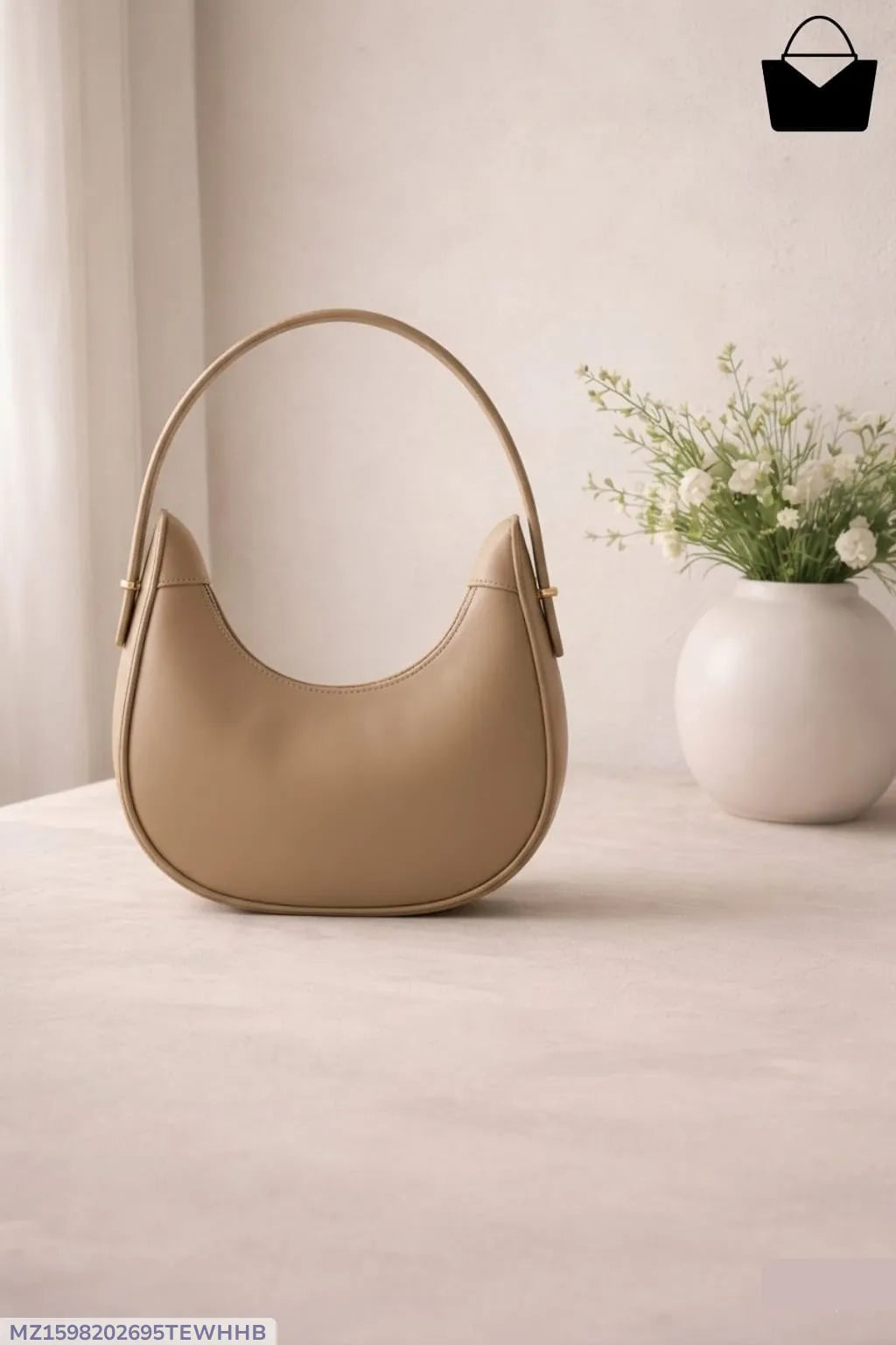 Women's Leather Plain Shoulder Bag