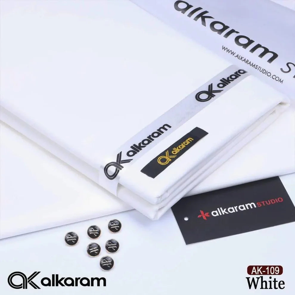 Cotton Suit White for Men (Unstitched)