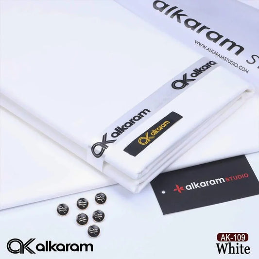 Cotton Suit White for Men (Unstitched)
