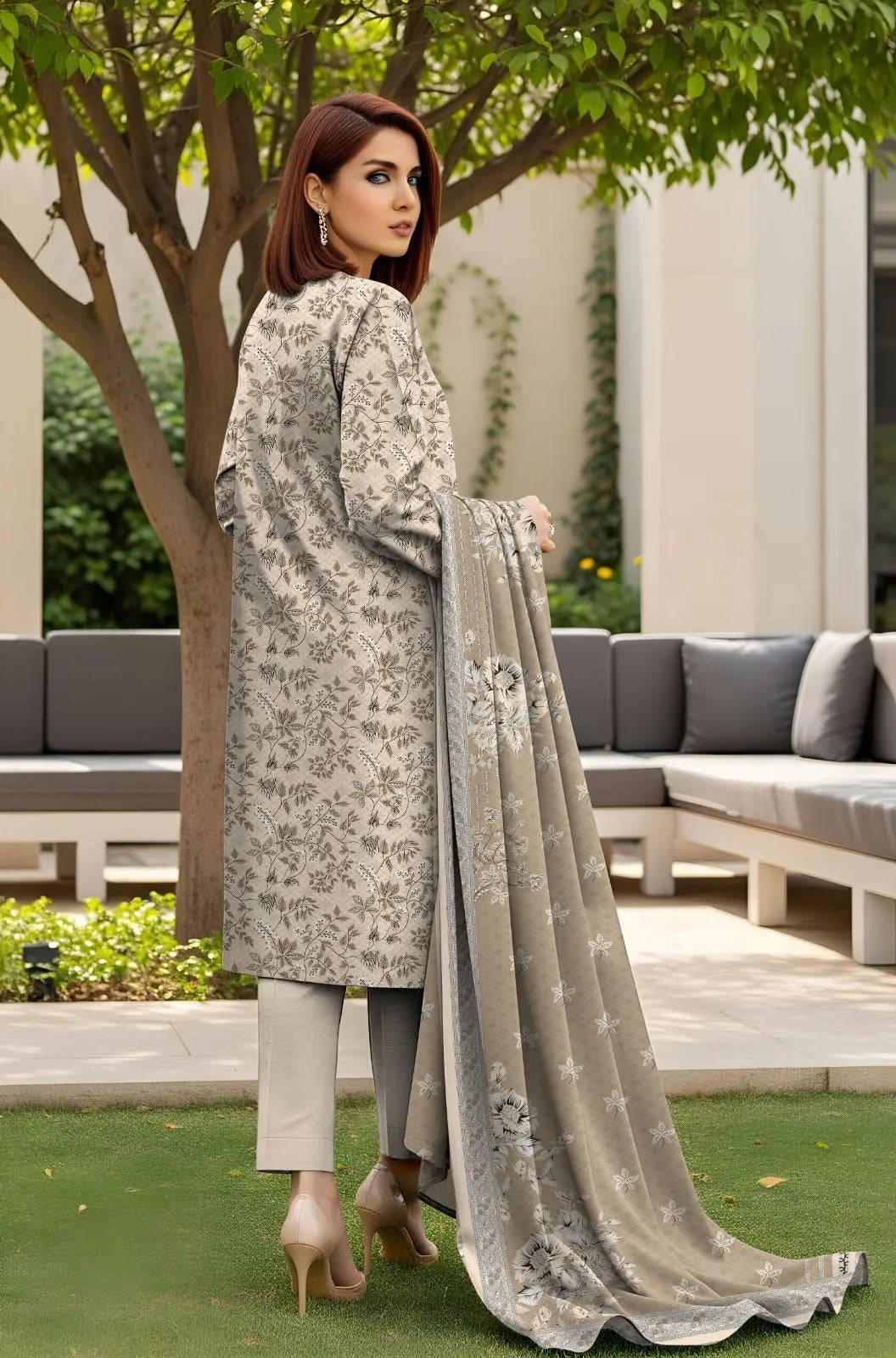 Printed Lawn Suit for Women Eid Wedding Casual (Unstitched)
