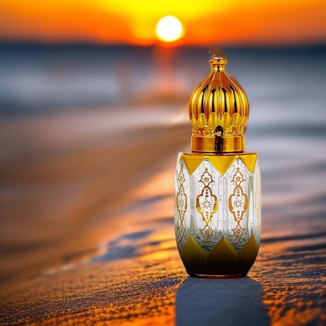 Ghilaf E Kaaba Rose Attar 6ml Alcohol-Free Gold White
