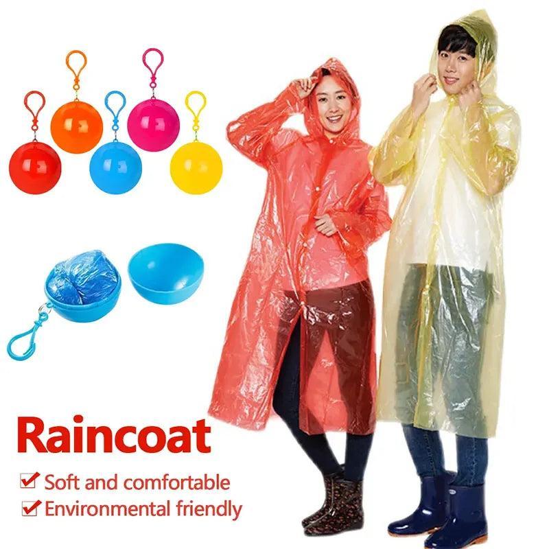 3 Pcs ABS Plastic Keychain Raincoat Multicolor