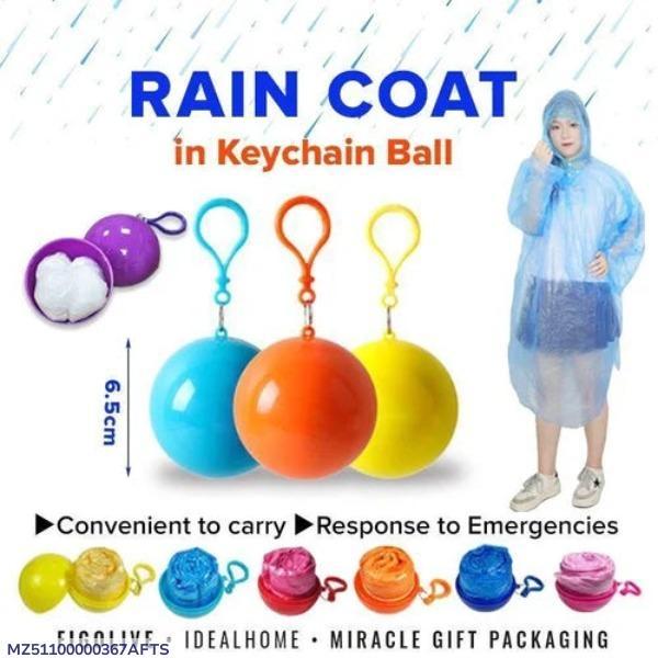 3 Pcs ABS Plastic Keychain Raincoat Multicolor