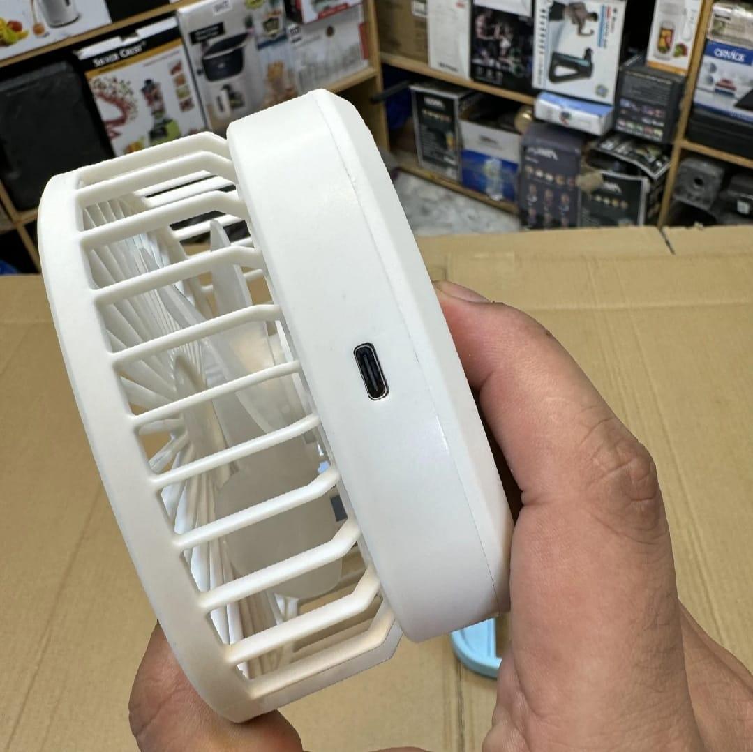 Ice Cube Cooling Desk Fan Portable White