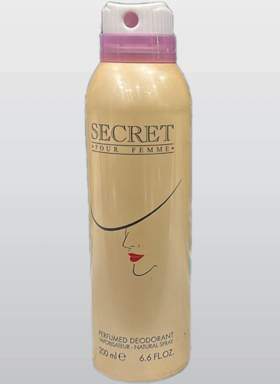 Secret Body Spray Gold Bottle Pink Cap 200ml