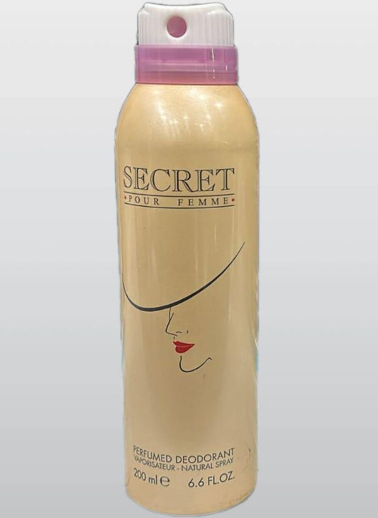 Secret Body Spray Gold Bottle Pink Cap 200ml
