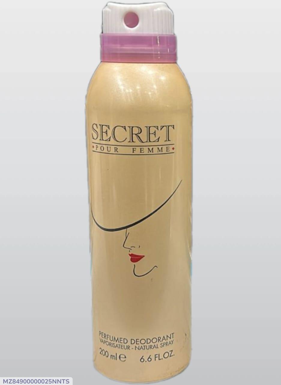 Secret Body Spray Gold Bottle Pink Cap 200ml