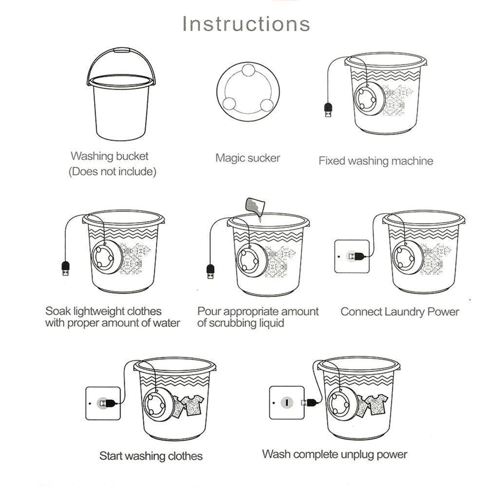 Portable Mini Washing Machine for Home & Office Use