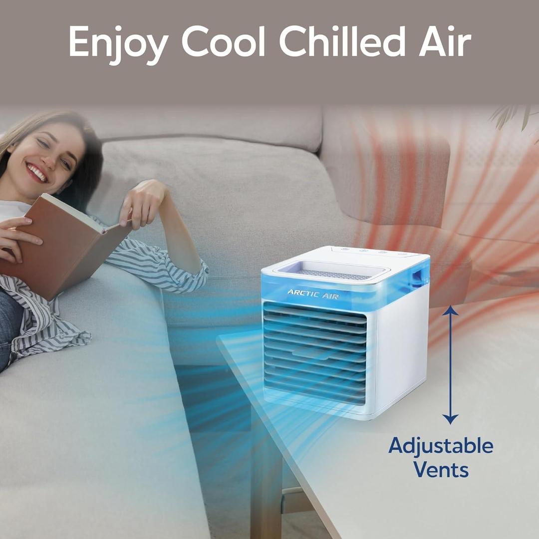 Mini Air Cooler White Portable Quiet Cooling 3cm