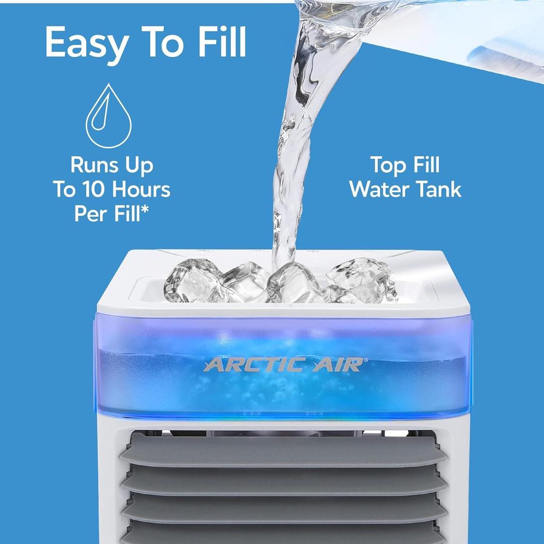 Mini Air Cooler White Portable Quiet Cooling 3cm
