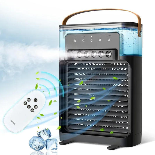 Mini Air Cooler Remote Control Black ABS 3cm