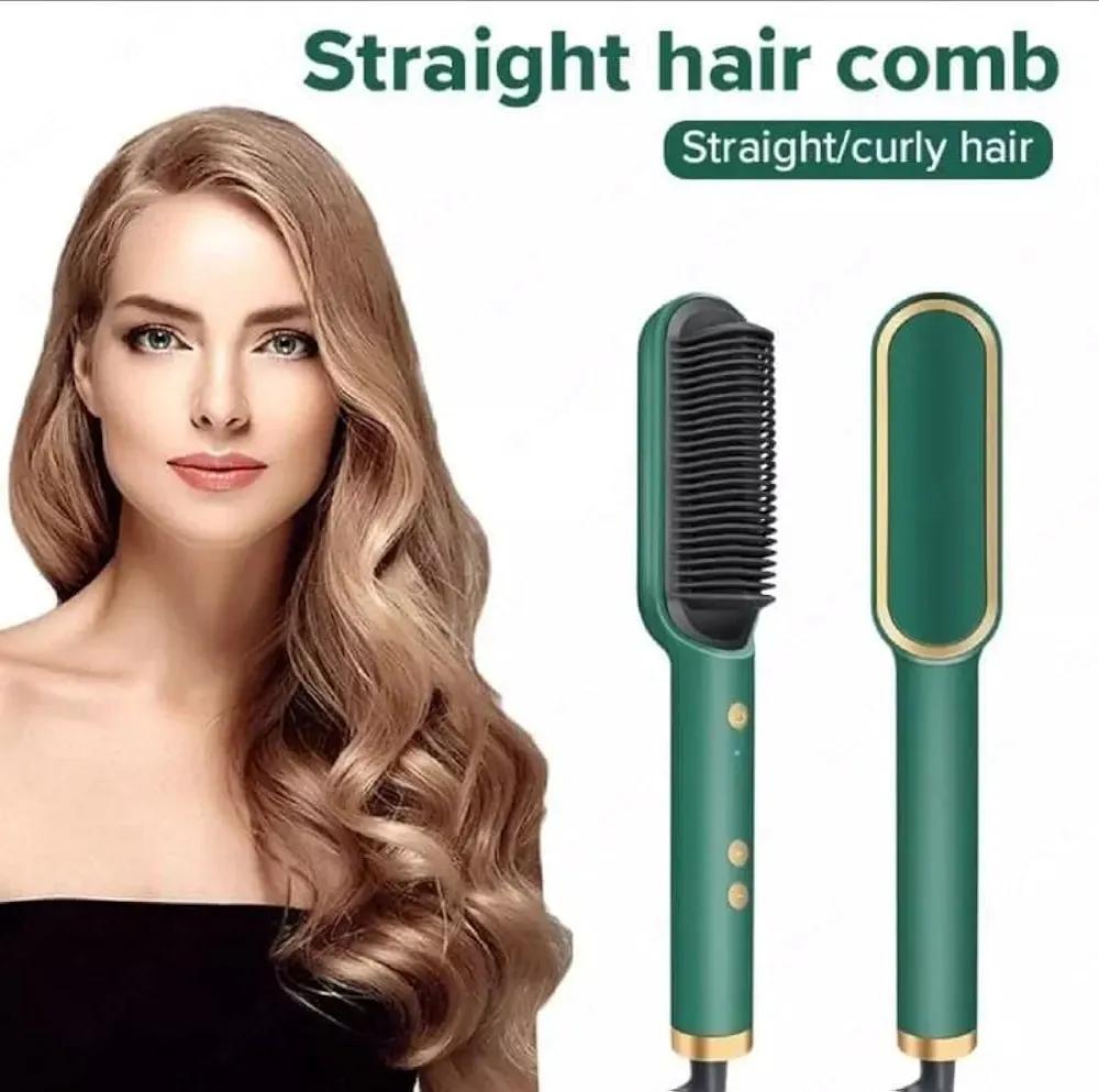 Green Hair Comb for Straight Curly Hair at Home