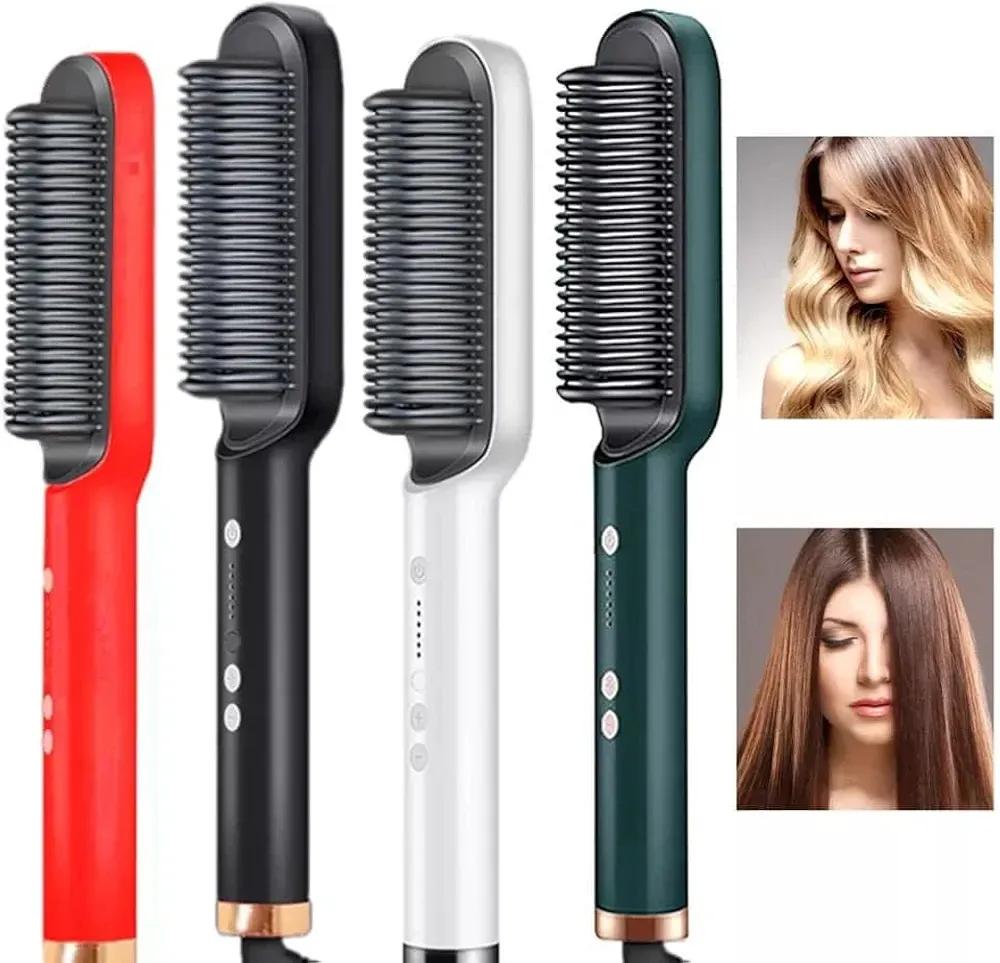 Green Hair Comb for Straight Curly Hair at Home