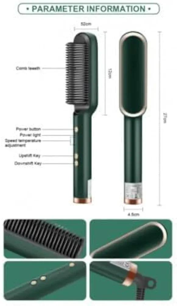 Green Hair Comb for Straight Curly Hair at Home