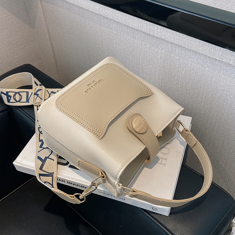 Off-white Khaki Crossbody Bag for Women with Removable Strap