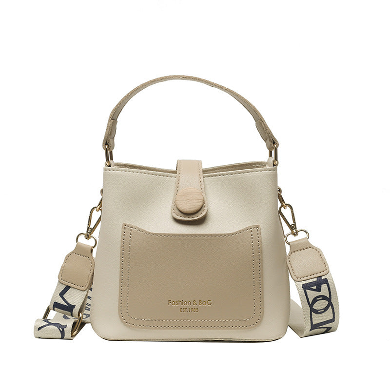 Off-white Khaki Crossbody Bag for Women with Removable Strap