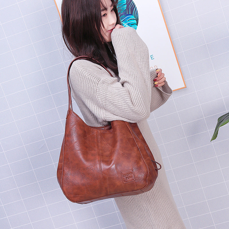 Women's Retro Soft Leather Shoulder Bag Premium Daily Use