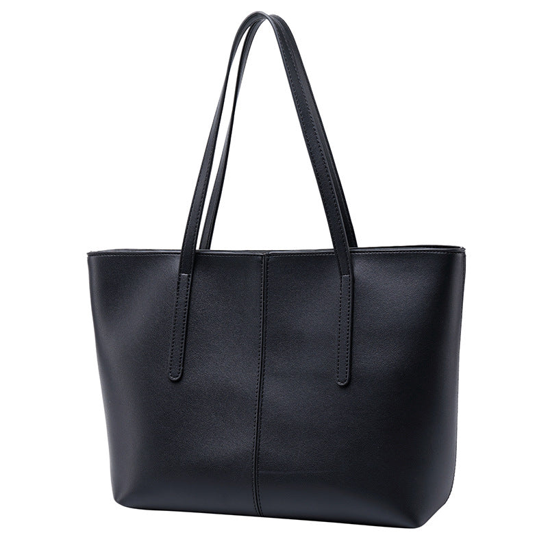 Black Women's  Polyester Large Capacity Shoulder Bag